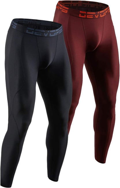 2 or 3 Pack Men'S Compression Pants Athletic Leggings with Pocket/Non-Pocket