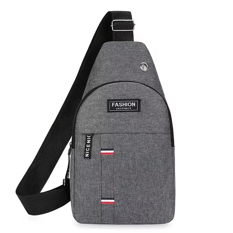 Chest Bag Men'S One Shoulder Crossbody Bag Large Capacity Outdoor Sports and Leisure Fashion Small Shoulder Bag Large Capacit