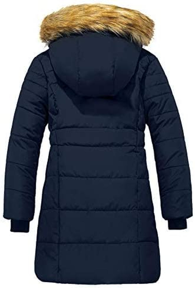 Girls' Long Winter Coat Parka Waterproof Warm Puffer Jacket