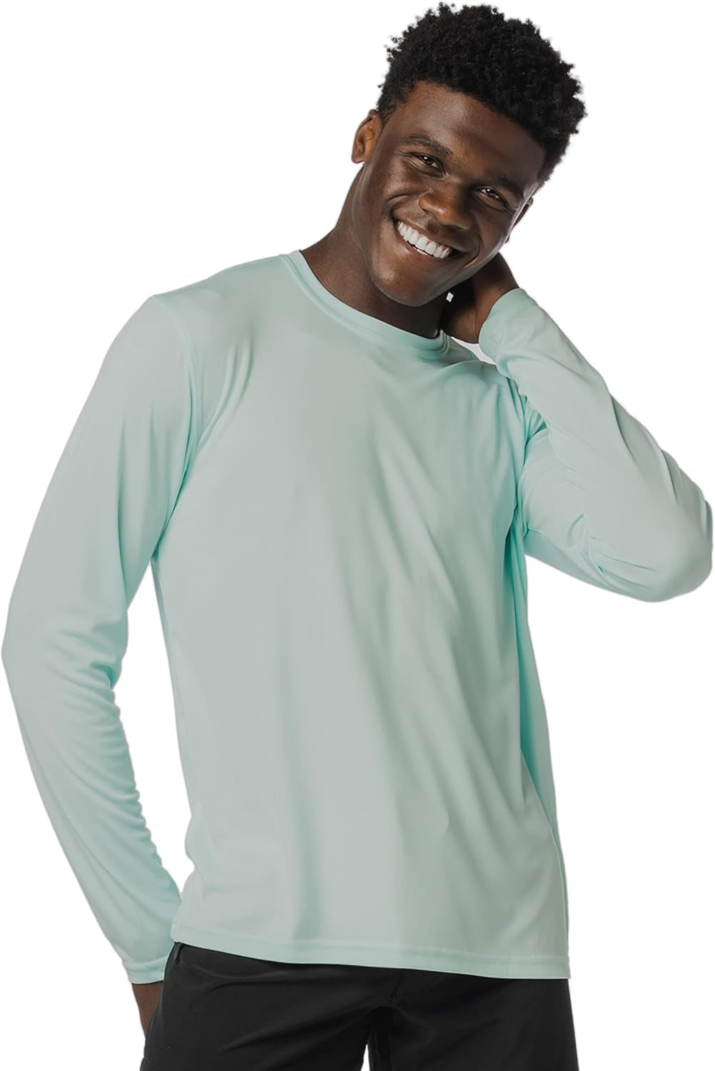 Men'S Outdoor UPF 50+ Long Sleeve T-Shirt, UV Sun Protection for Fishing, Running, Hiking, Swimming