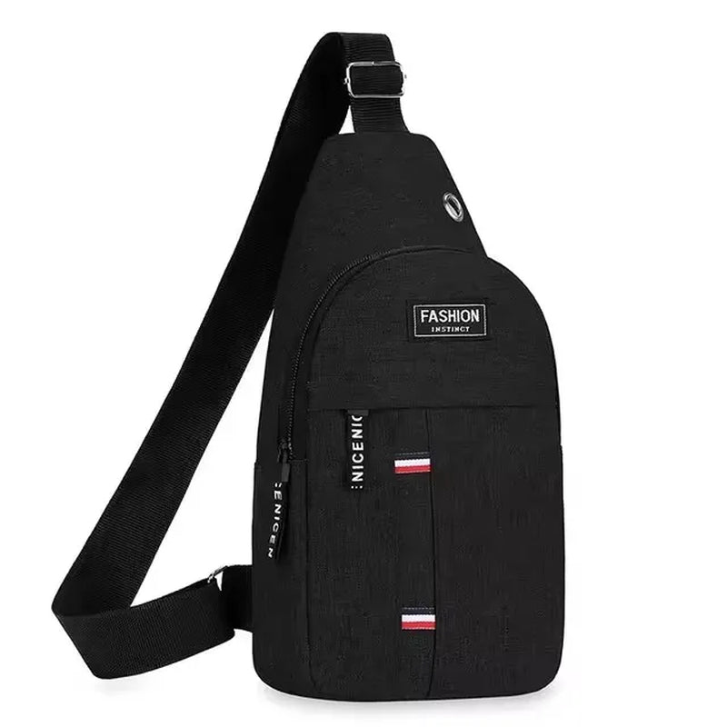 Chest Bag Men'S One Shoulder Crossbody Bag Large Capacity Outdoor Sports and Leisure Fashion Small Shoulder Bag Large Capacit