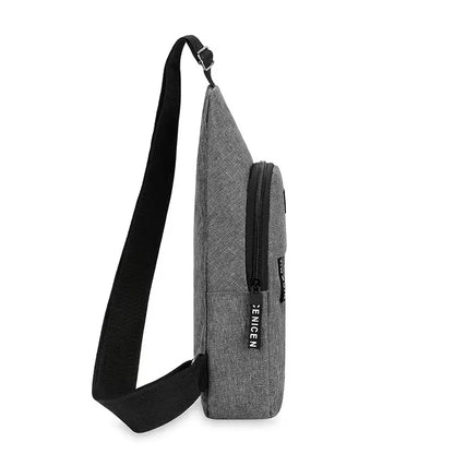 Chest Bag Men'S One Shoulder Crossbody Bag Large Capacity Outdoor Sports and Leisure Fashion Small Shoulder Bag Large Capacit