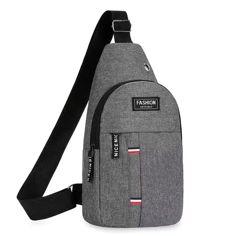 Chest Bag Men'S One Shoulder Crossbody Bag Large Capacity Outdoor Sports and Leisure Fashion Small Shoulder Bag Large Capacit